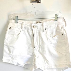 Denizen by Levi white jean shorts distressed